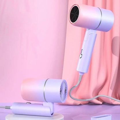 TRAVELBLOW - Asciugacapelli pieghevole con tecnologia agli ioni per capelli lucidi