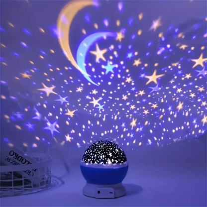 Luna – Lampada da Comodino con Proiettore Stellare