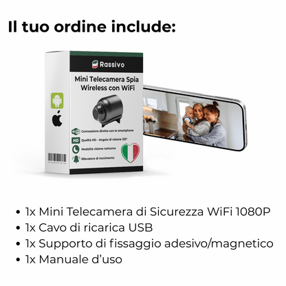 Telecamera Spia WiFi – VisionX – Rassivo™