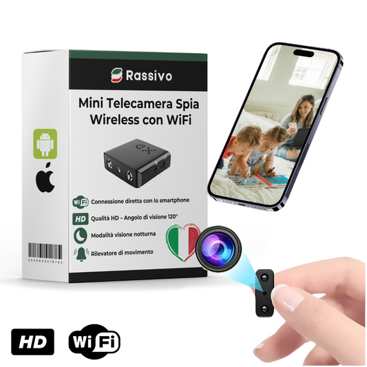 Mini Telecamera Spia | Sorveglianza Discreta, Visione Notturna & Rilevamento del Movimento – EliteVision