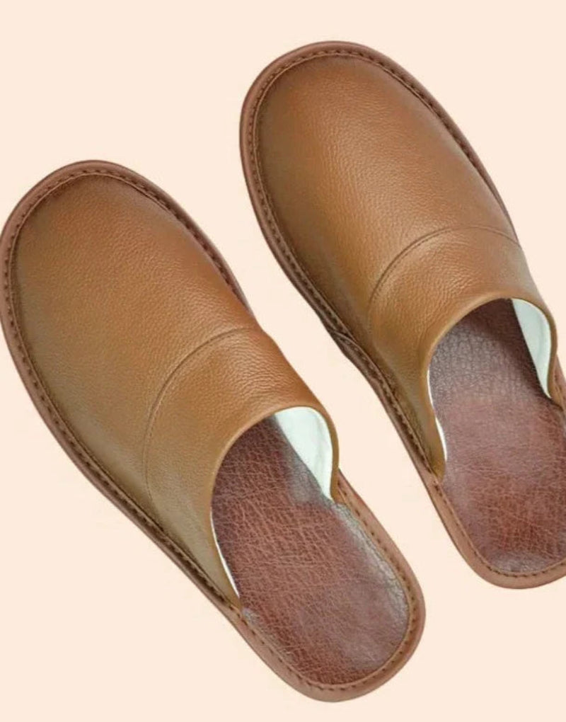 Pantofole in Vera Pelle - Antiscivolo e Confortevoli