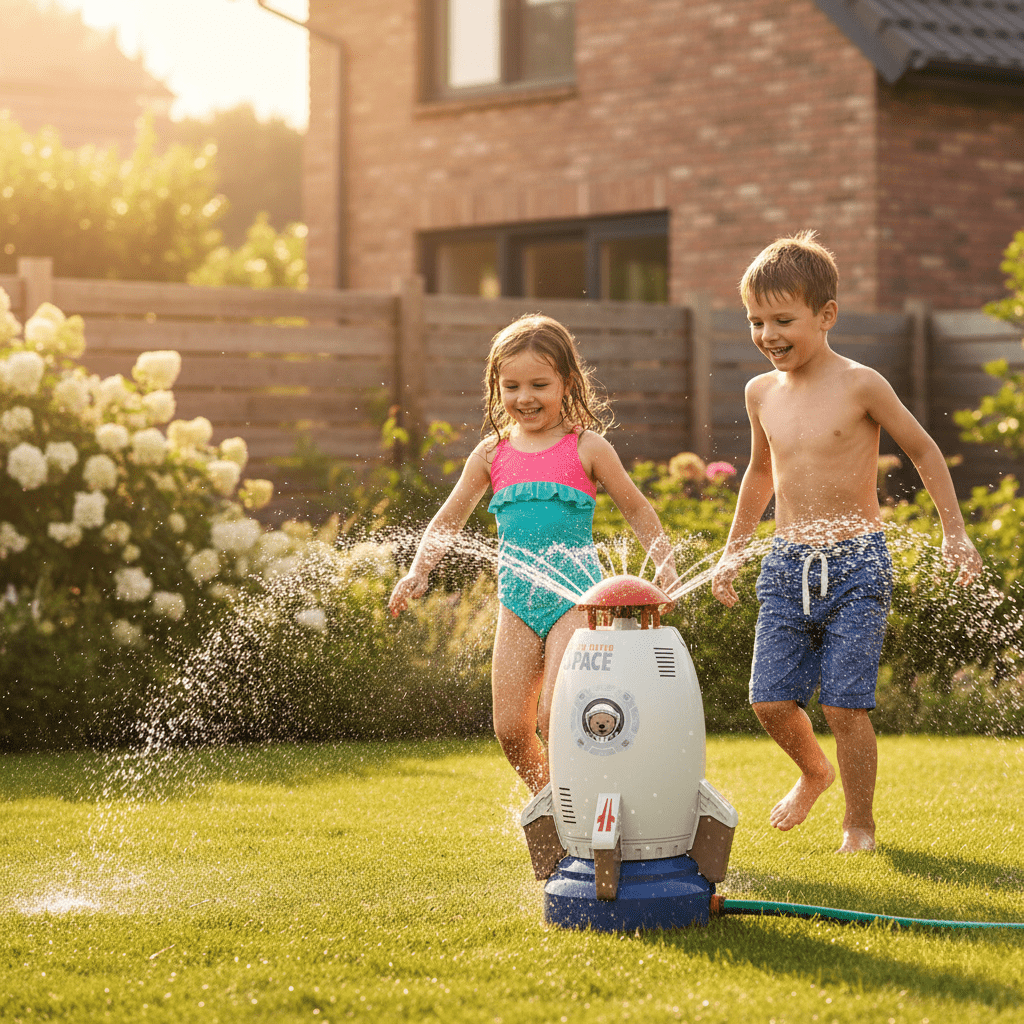 Divertimento spray per bambini – Acqua rotante a 360° per l'estate