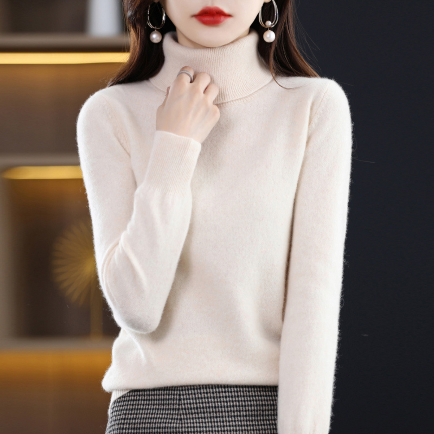 Maglione a Collo Alto da Donna in Cashmere di Lusso – Elena