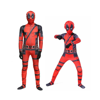 Costume di Deadpool per bambini – Tuta da cosplay per bambini – Costume per la festa del Giorno del Bambino (ispirato alla serie Marvel)