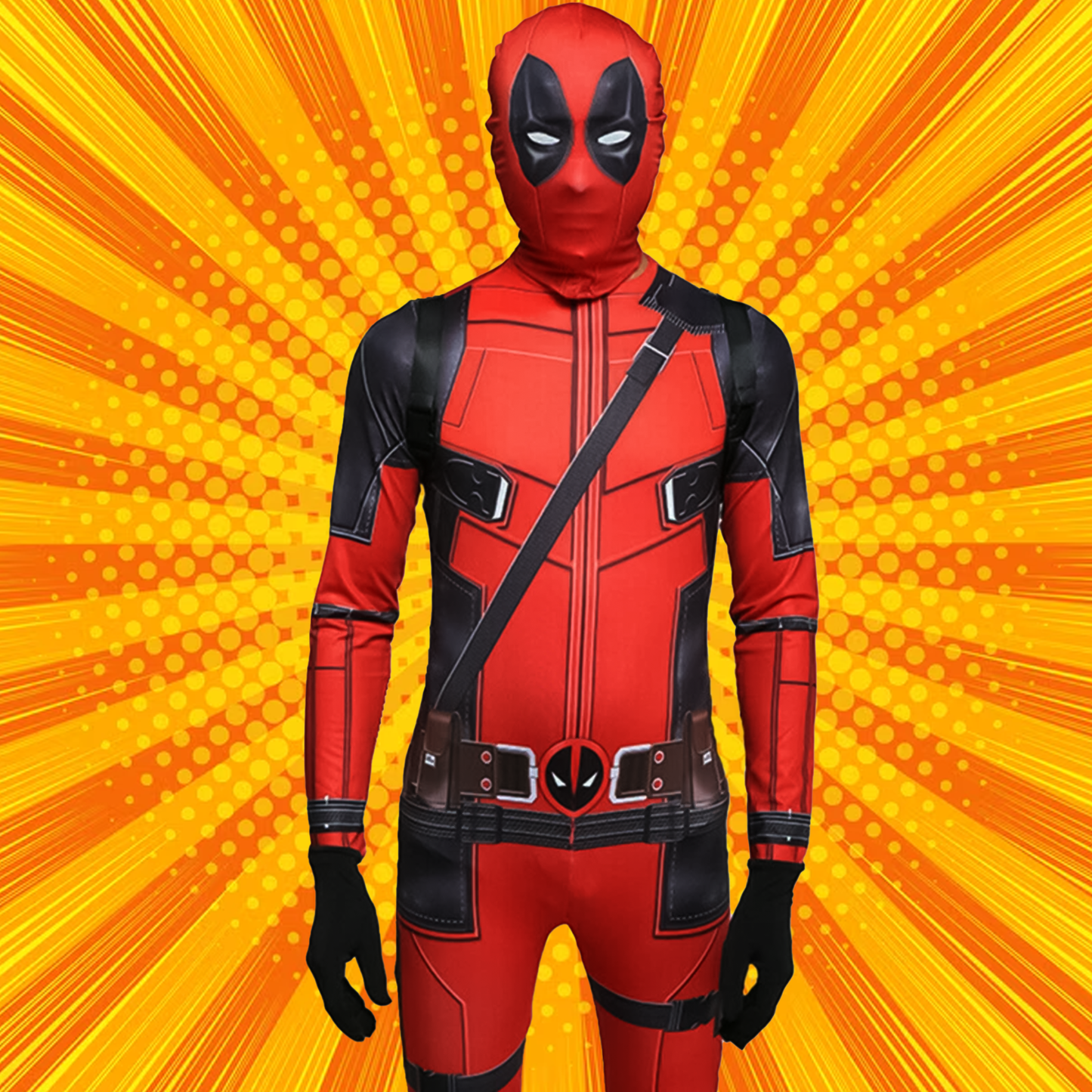 Costume di Deadpool per bambini – Tuta da cosplay per bambini – Costume per la festa del Giorno del Bambino (ispirato alla serie Marvel)