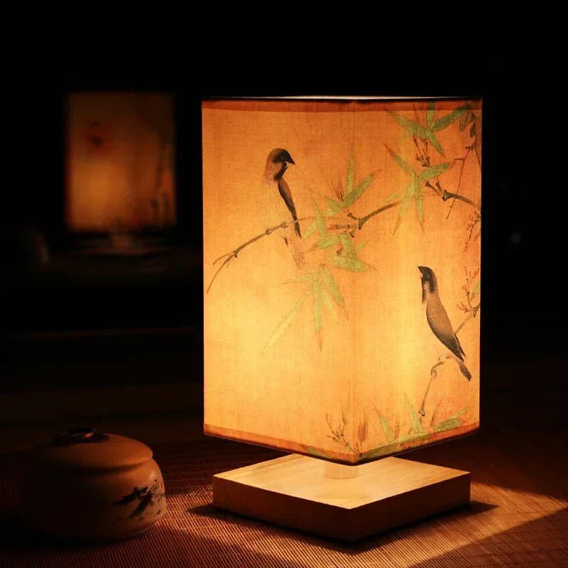FABWOOD – Lampada moderna in legno e tessuto