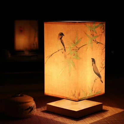 FABWOOD – Lampada moderna in legno e tessuto