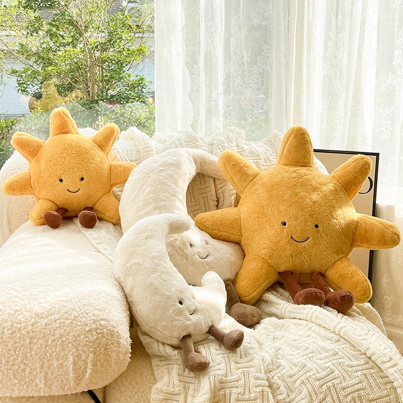 ASTROLUX – Cuscino decorativo con motivo cosmico di sole e luna