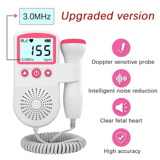 Doppler fetale per il monitoraggio della frequenza cardiaca con rilevatore acustico