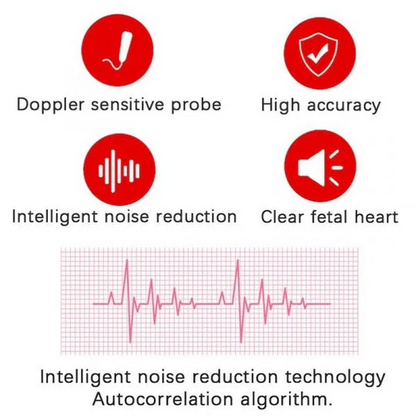 Doppler fetale per il monitoraggio della frequenza cardiaca con rilevatore acustico