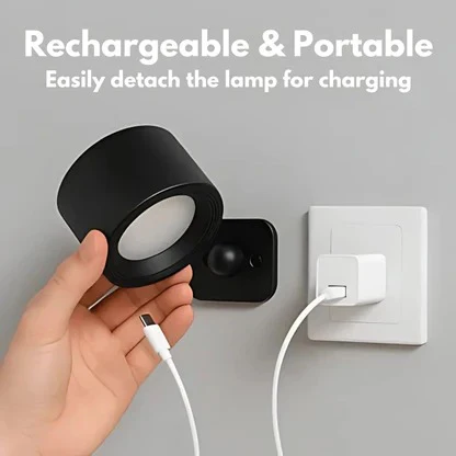 Lampada da parete ricaricabile con rotazione a 360°