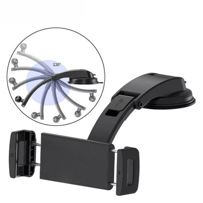 Supporto per tablet sul cruscotto dell'auto, ruotabile a 360°, ventosa
