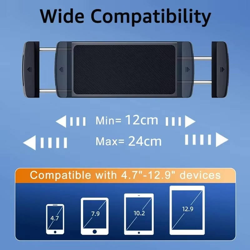 Supporto per tablet sul cruscotto dell'auto, ruotabile a 360°, ventosa