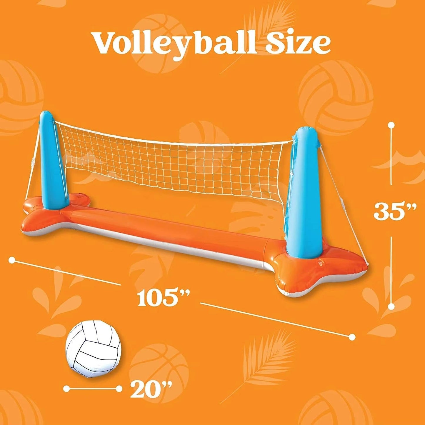 Rete gonfiabile da pallavolo per piscina, giochi da piscina per bambini e adulti, inclusi canestri da basket