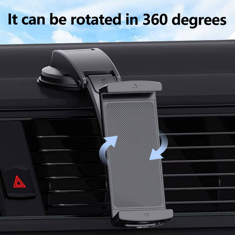 Supporto per tablet sul cruscotto dell'auto, ruotabile a 360°, ventosa