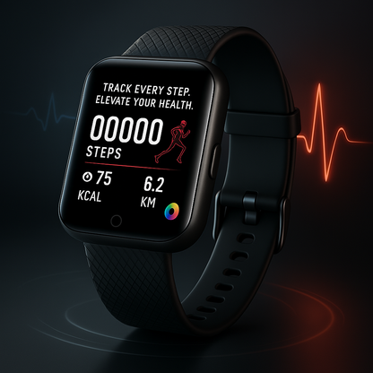 PulsFit Smartwatch Fitness con Bluetooth, Monitoraggio Salute e Design Unisex