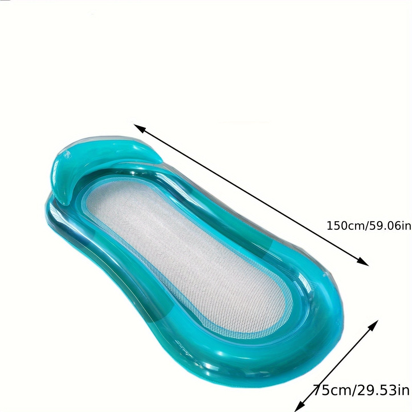 Materassino gonfiabile da piscina con schienale e superficie a maglie per il relax in acqua