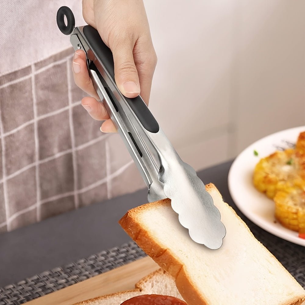 HAUSGOLD - Pinze per griglia e cucina in acciaio inossidabile con manico in silicone, 22,86 cm e 30,48 cm