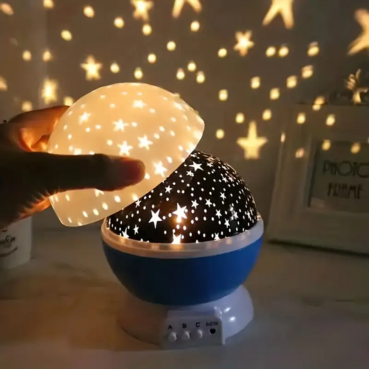 Luna – Lampada da Comodino con Proiettore Stellare