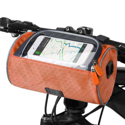 Borsa da manubrio pratica per bicicletta con porta-smartphone e materiale resistente all'acqua