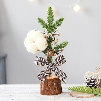 Mini alberi di Natale da tavolo – Set decorativo da 3 pezzi