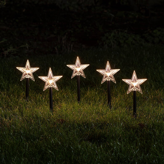 Luci stellate per giardino – Decorazioni natalizie LED per esterni con timer