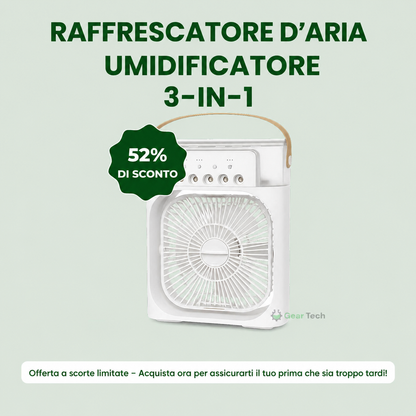 Raffrescatore con luce notturna LED accesa