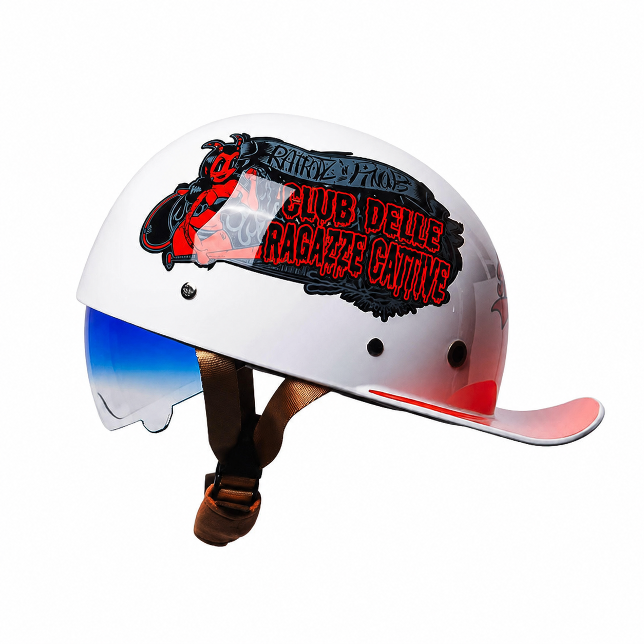 Casco da baseball per moto, con accessori