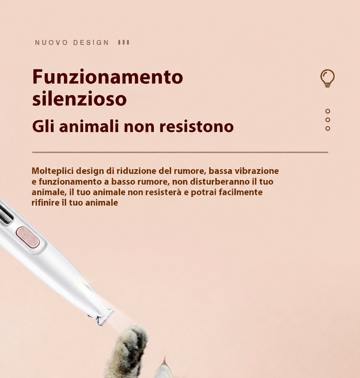 Tosatrice Grande per Pelo di Animali (Impermeabile & LED)