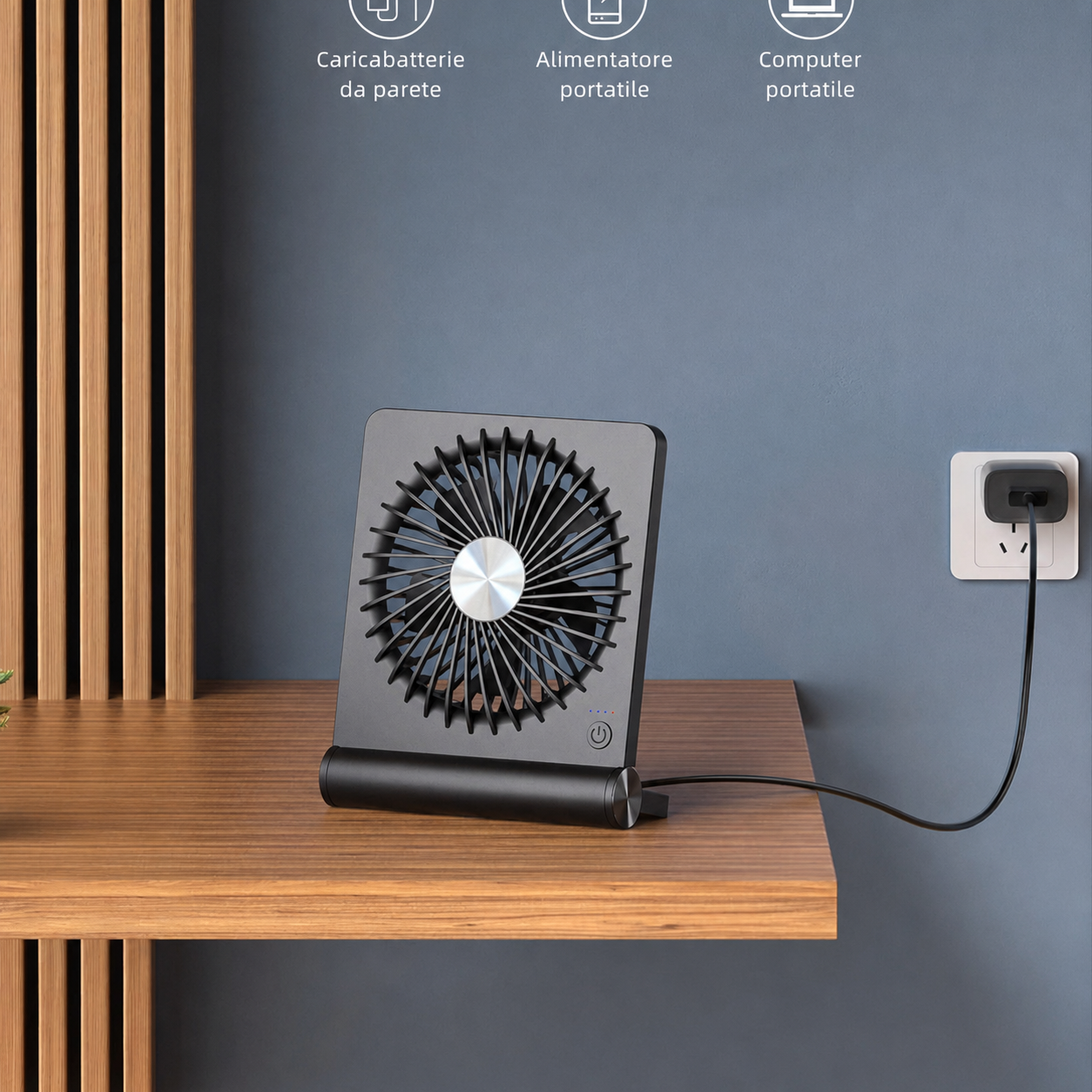 Ventilatore da tavolo USB compatto con clip