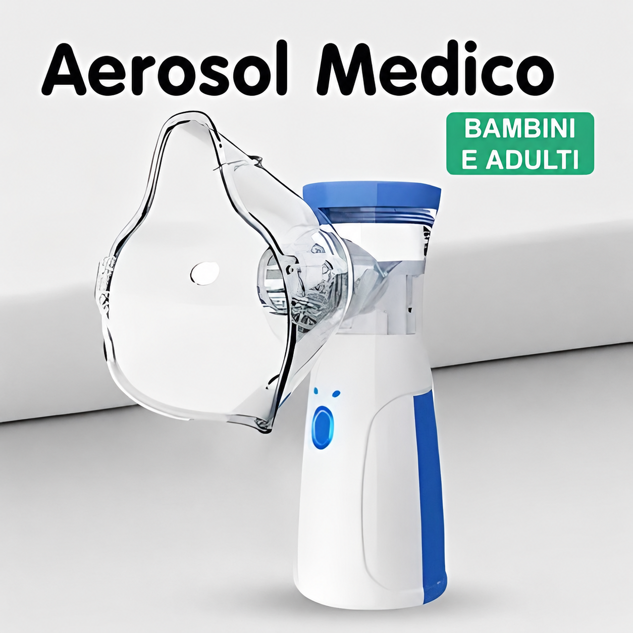 Nebulizzatore USB Portatile per Casa e Viaggio con Maschere Doppie