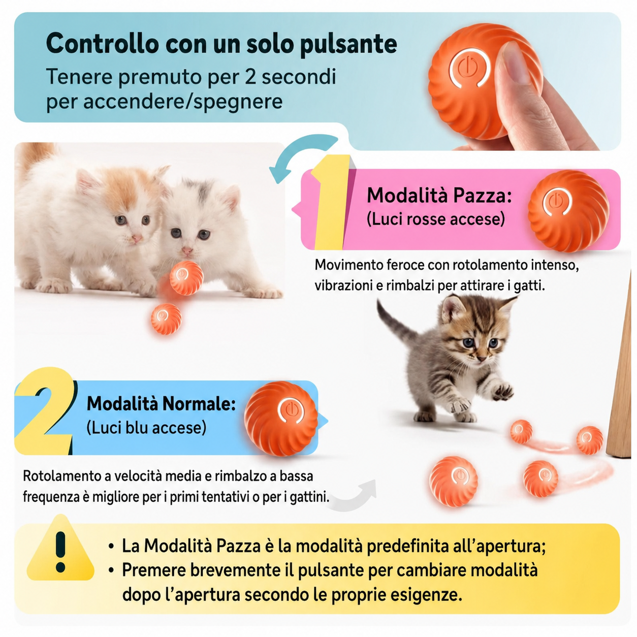 Modalità di gioco automatiche della palla interattiva