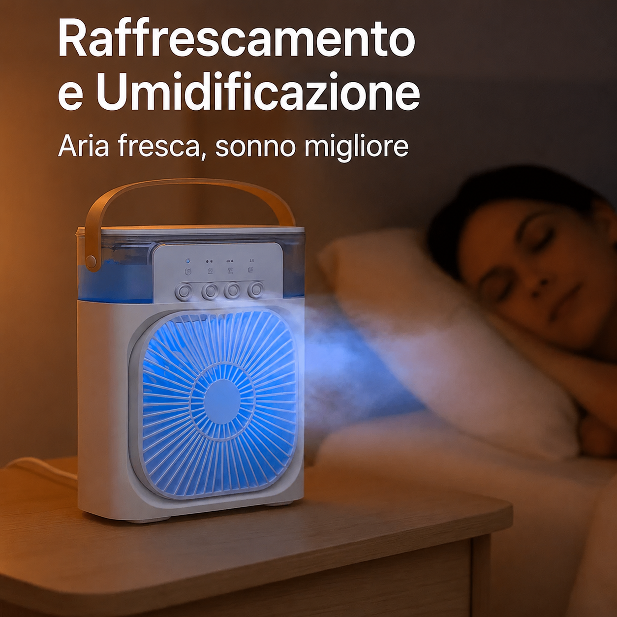Dettaglio del design compatto del raffrescatore