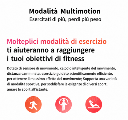 Smartwatch con diverse funzioni di attività intelligenti