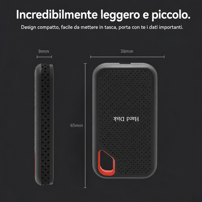 Grande capacità di archiviazione del disco SSD