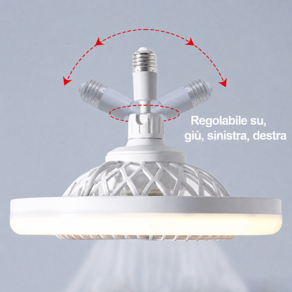Installazione facile del ventilatore LED E27