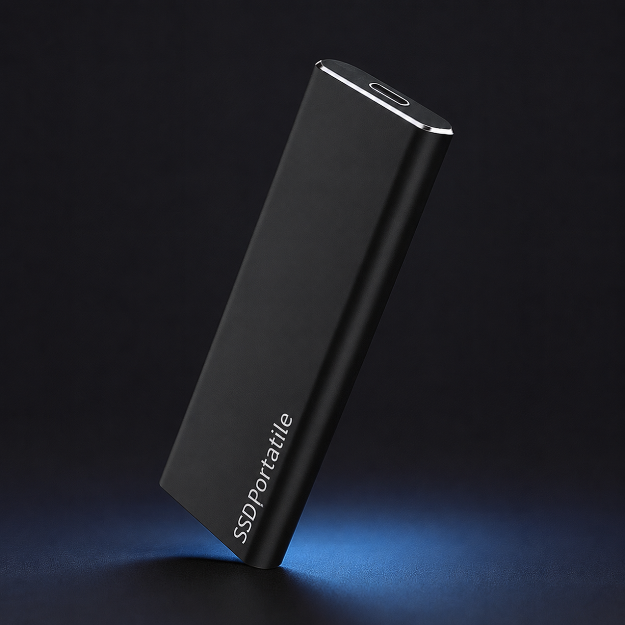 Disco SSD esterno portatile 1TB in alluminio argento