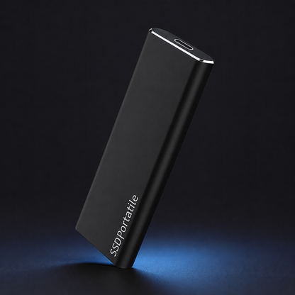 Disco SSD esterno portatile 1TB in alluminio argento