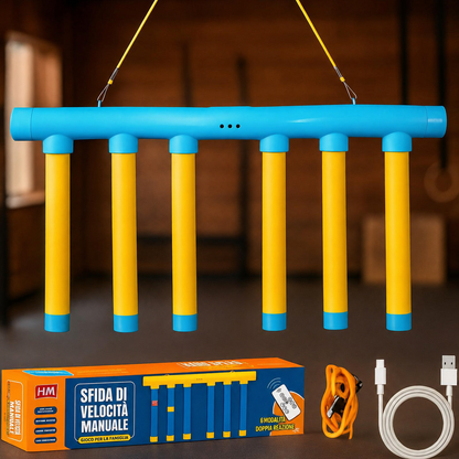 Gioco di riflessi per bambini con bastoncini cadenti