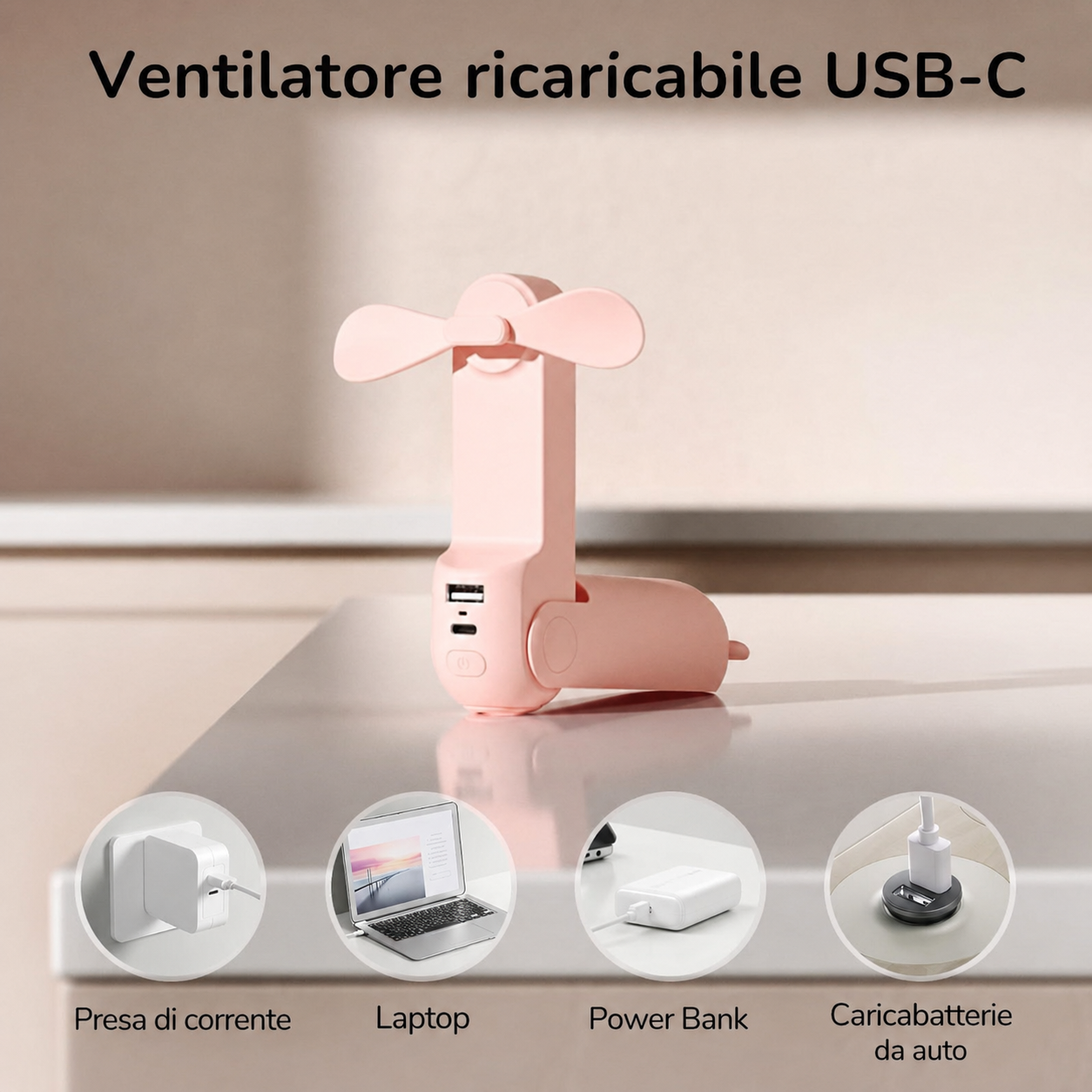Ventilatore tascabile in vari colori