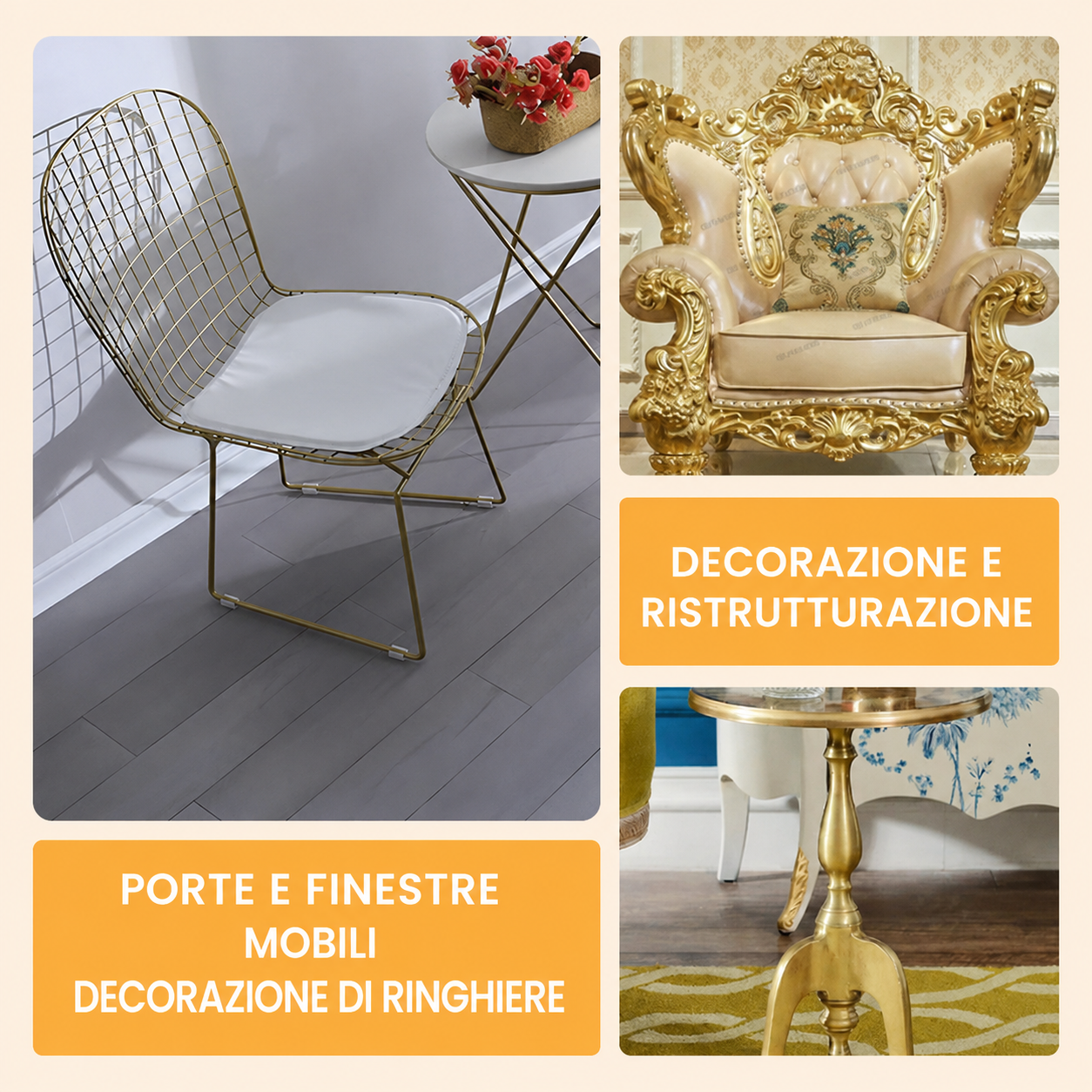 Dettaglio brillantezza metallica GoldLuxe