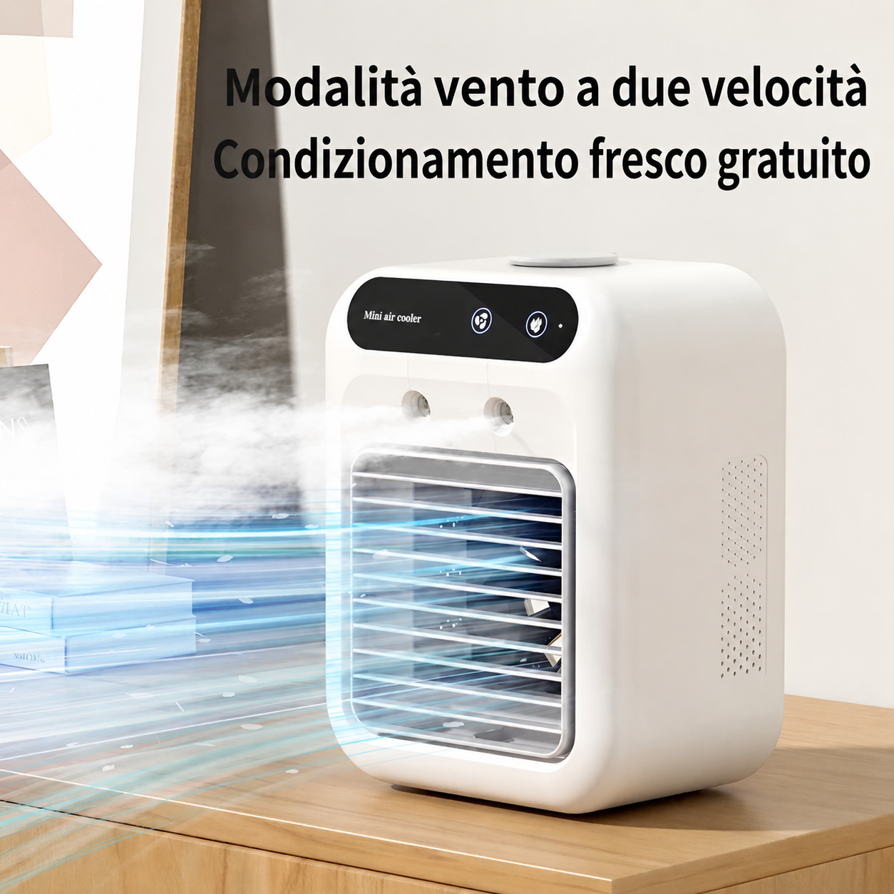Ventilatore Umidificatore Portatile da Tavolo
