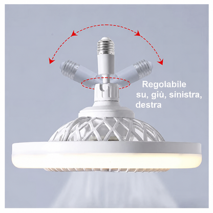 Ventilatore LED E27 con design moderno