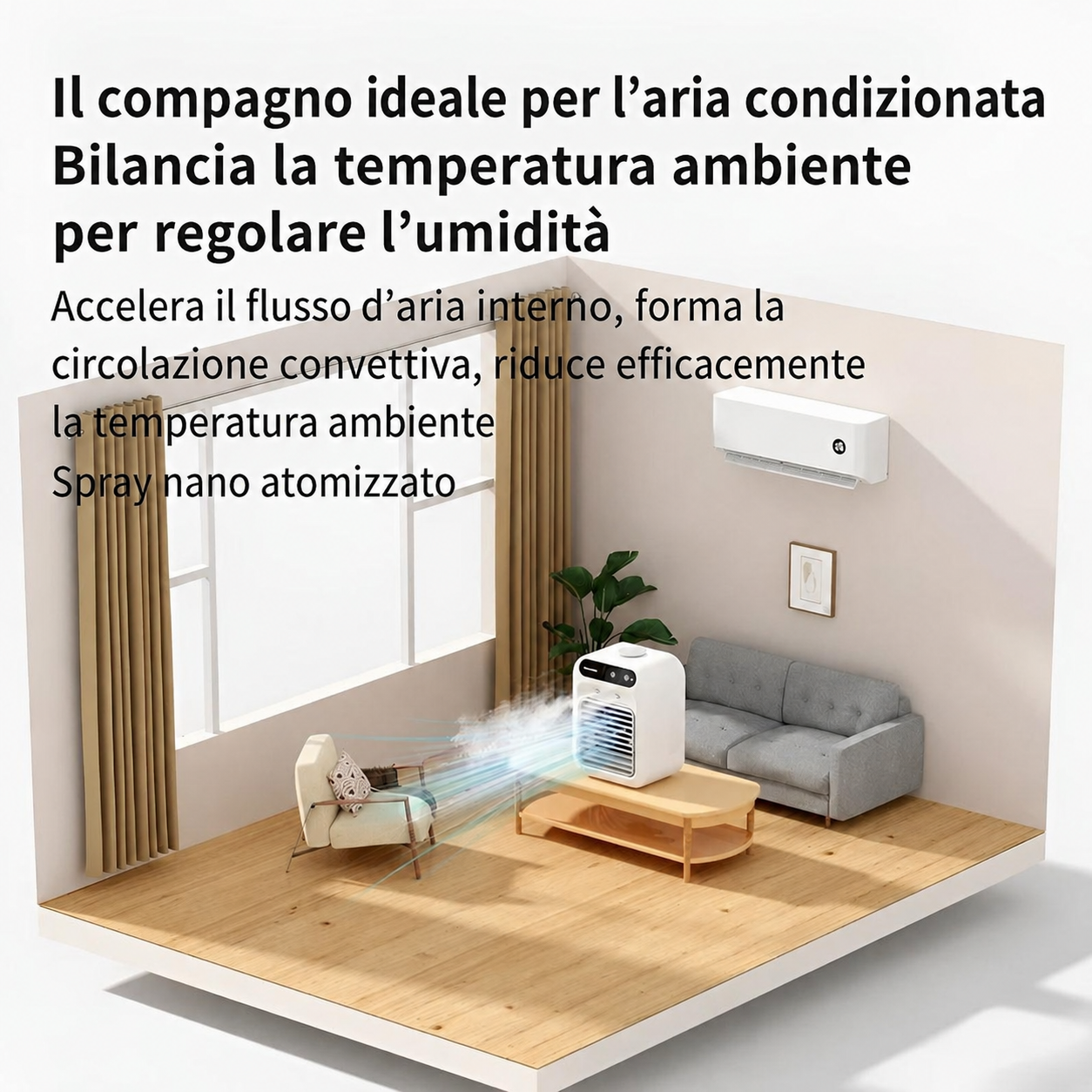 Ventilatore Portatile per Spazi Personali