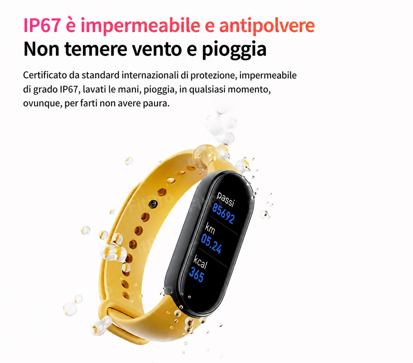Cinturino in silicone regolabile dello smartwatch