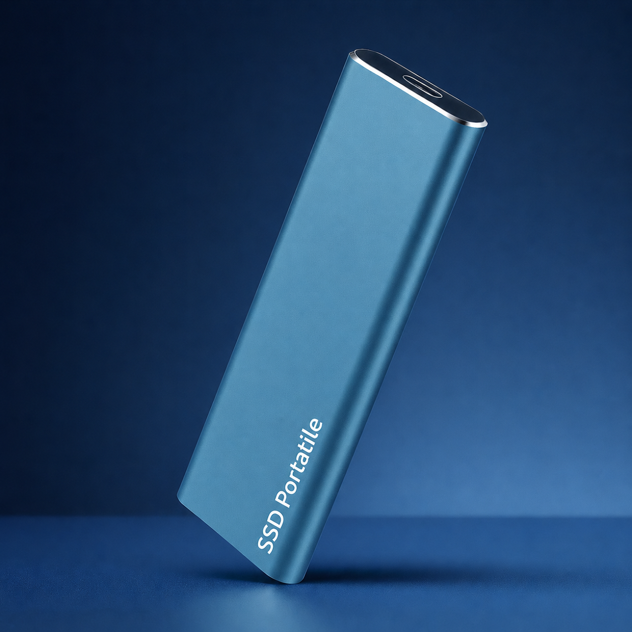 Disco SSD esterno portatile 1TB in alluminio blu