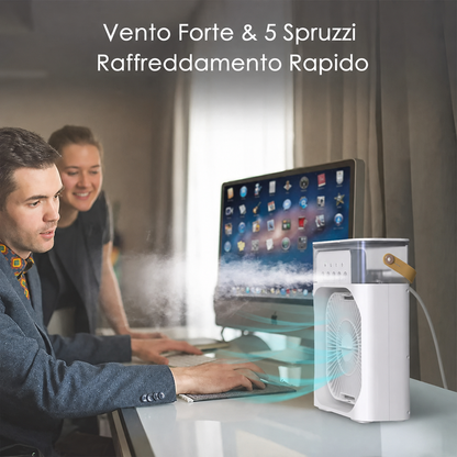 Ventilatore con 5 ugelli di nebbia