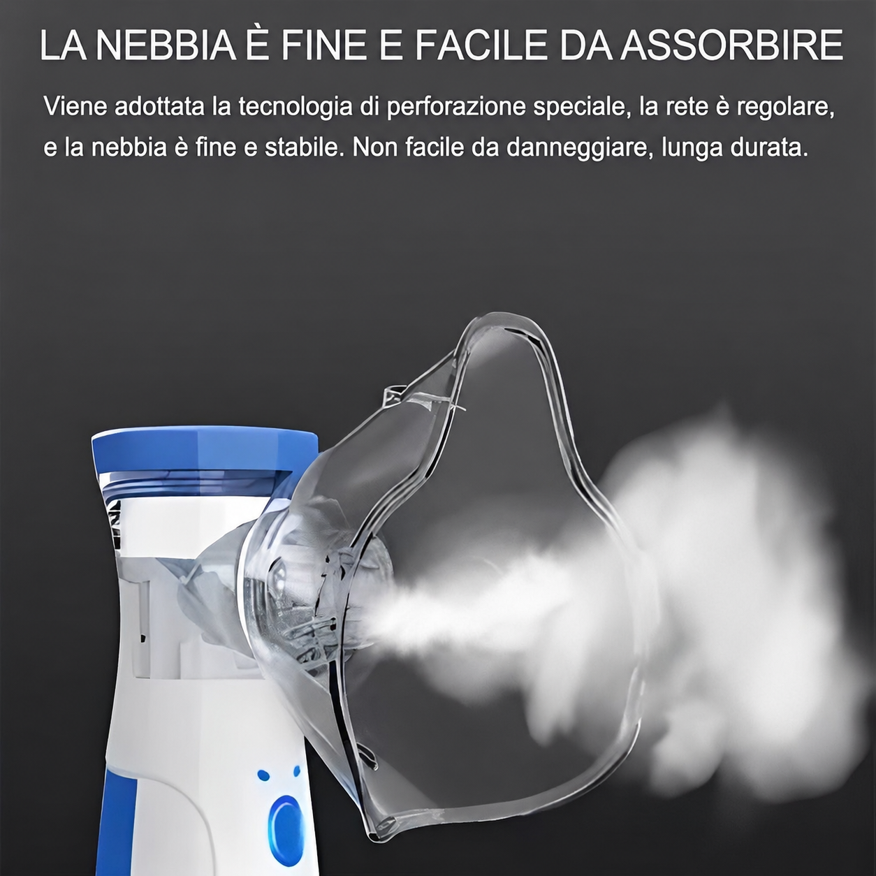 Nebulizzatore USB Portatile per Casa e Viaggio con Maschere Doppie