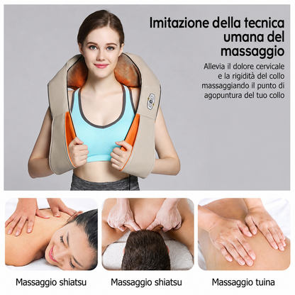 Cuscino massaggiante Shiatsu con maniglie e scialli per le braccia