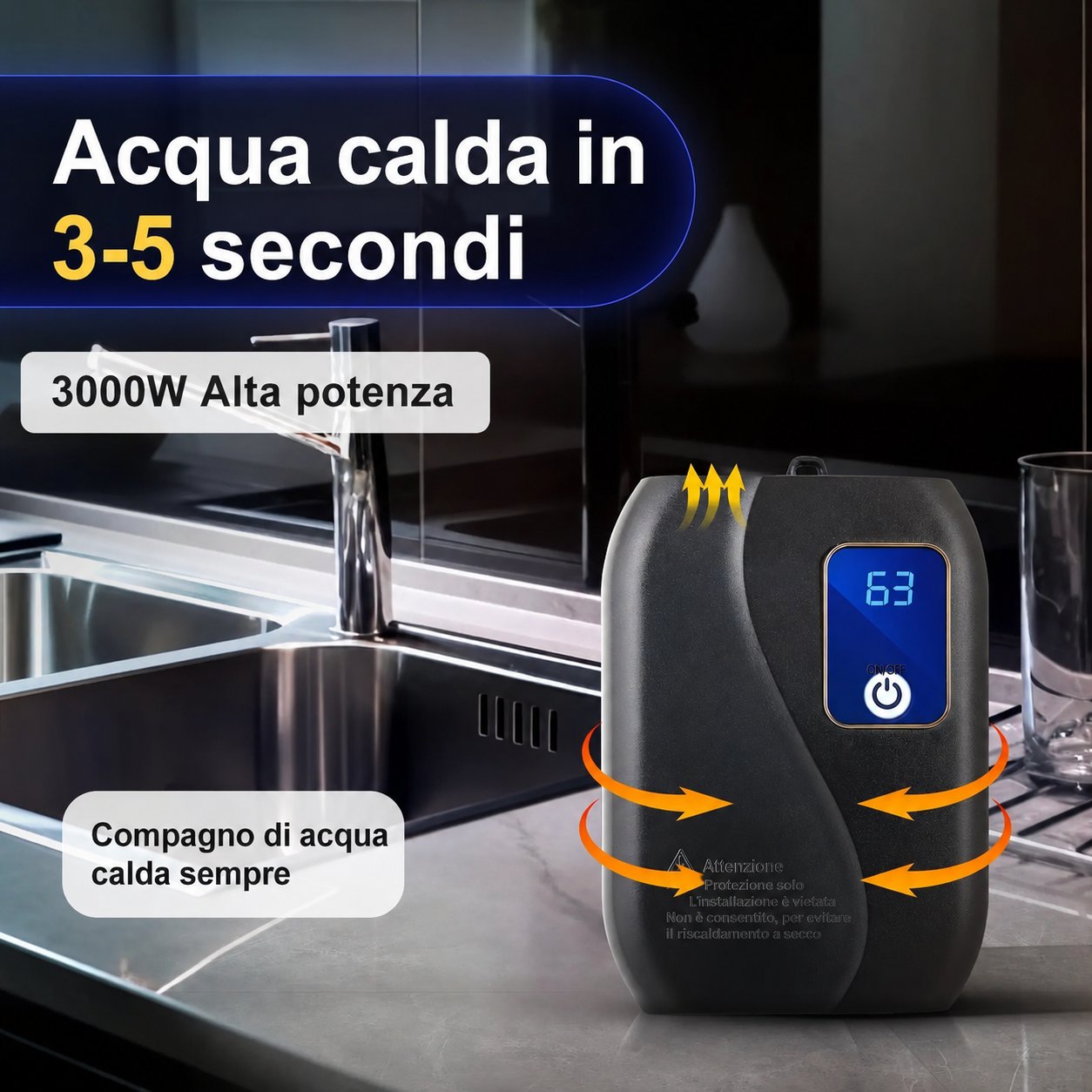 Design compatto ideale per piccoli spazi